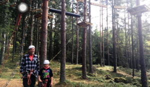 I klatreparken Stiggart med Solør Framlag, Tormod og Alexander